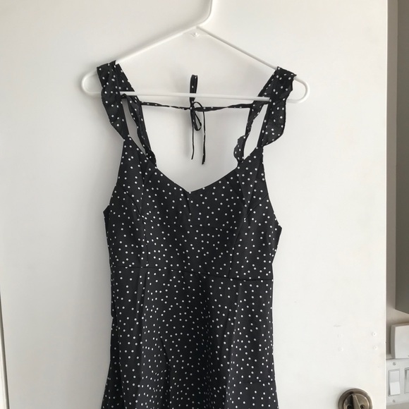Never worn Black and white polka dot mini dress - Picture 2 of 3